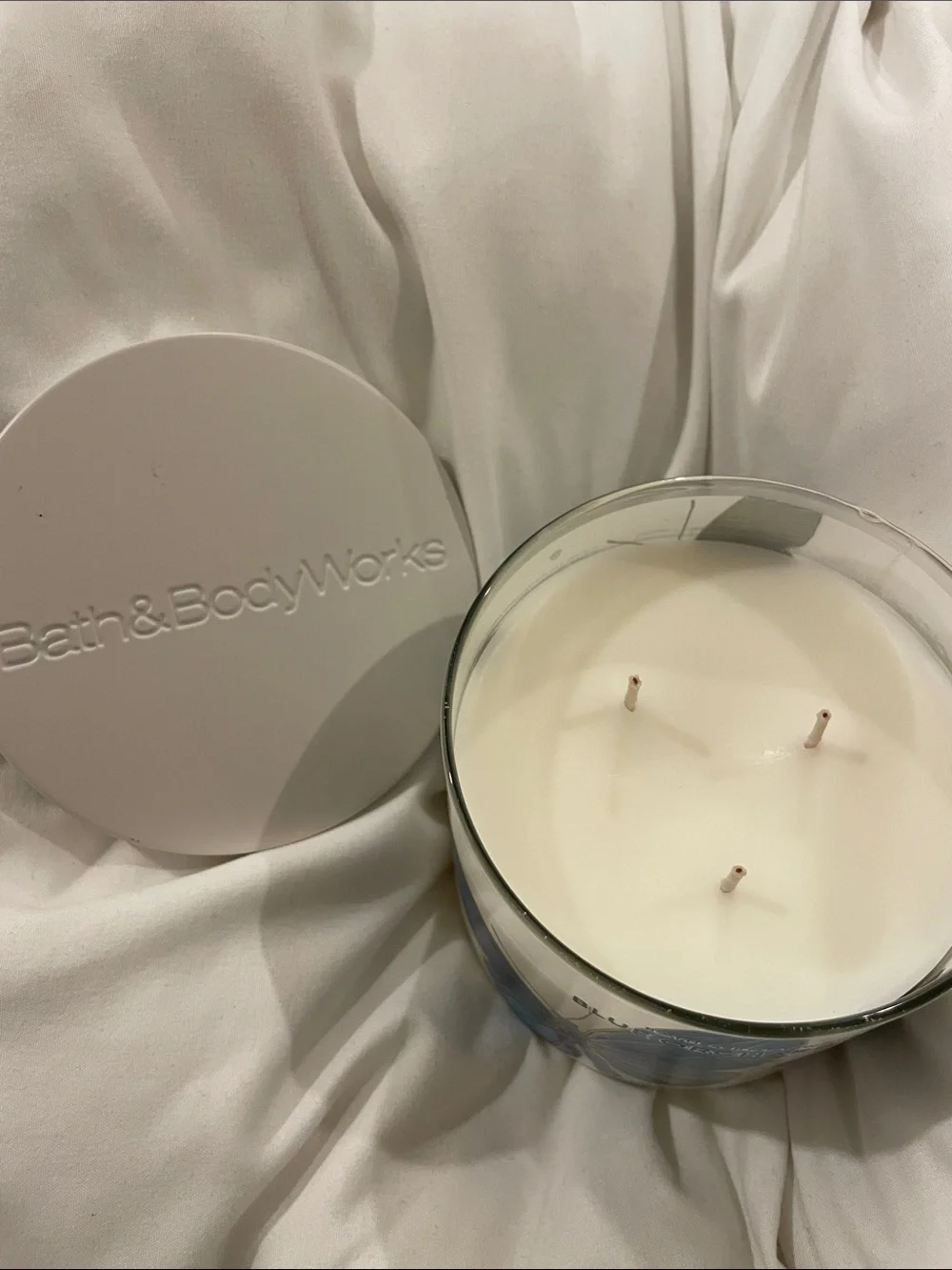 BBW Blue Orchard Skies 3 Wick Candle